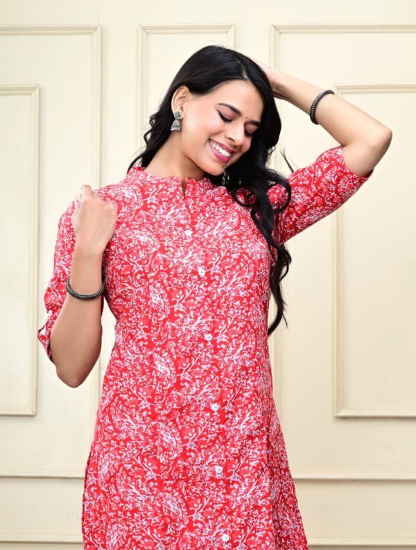 Premium Floral Fine cotton kurti Palazzo set