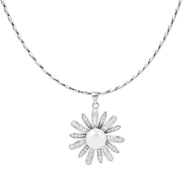 Sunburst Pearl Charm Pendant - Image 2