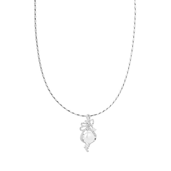 Graceful Knot Pearl Pendant - Image 3
