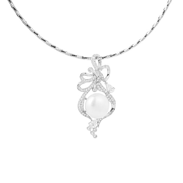 Graceful Knot Pearl Pendant - Image 2