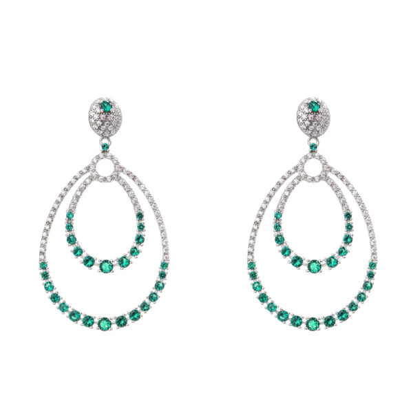 Emerald Cascade Earrings - Image 4