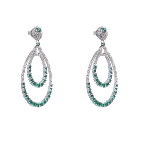 Emerald Cascade Earrings - Image 2