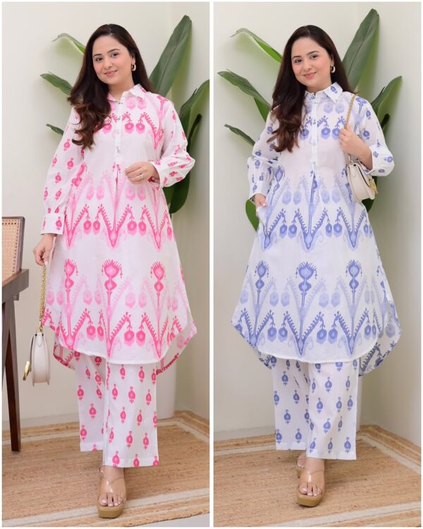 Premium Printed Cotton Co-ord Set – Plazo & Full Sleeve Kurti