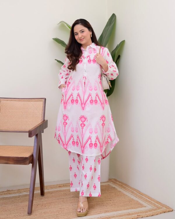 Premium Printed Cotton Co-ord Set – Plazo & Full Sleeve Kurti - Image 4