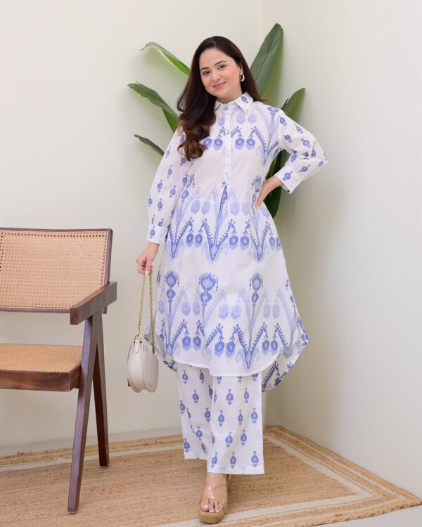 Premium Printed Cotton Co-ord Set – Plazo & Full Sleeve Kurti - Image 10