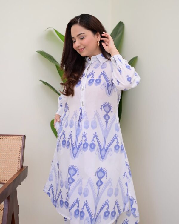 Premium Printed Cotton Co-ord Set – Plazo & Full Sleeve Kurti - Image 9
