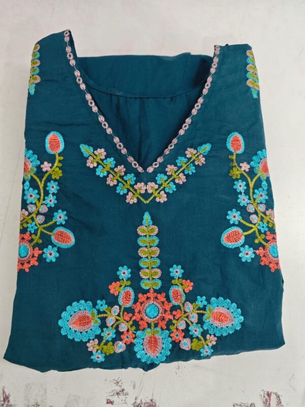 Stylish Embroidered Cotton Midi Kurti Set - Comfortable & Trendy - Image 10