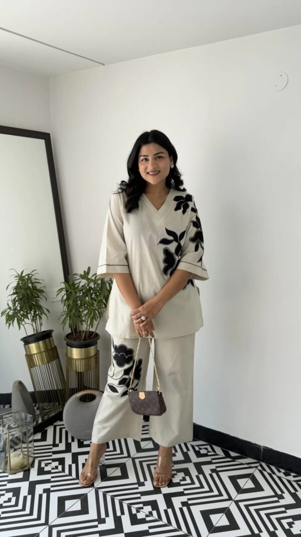 New Festival Collection - Pure Cotton Embroidered Cordset - Image 4