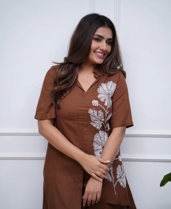 Trendy Cotton Cord Set with Thread Embroidery - Image 16