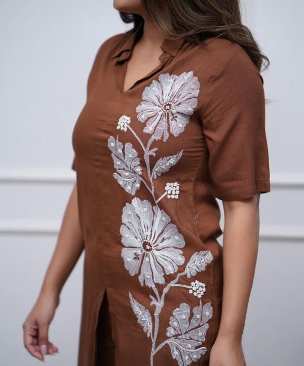 Trendy Cotton Cord Set with Thread Embroidery - Image 19
