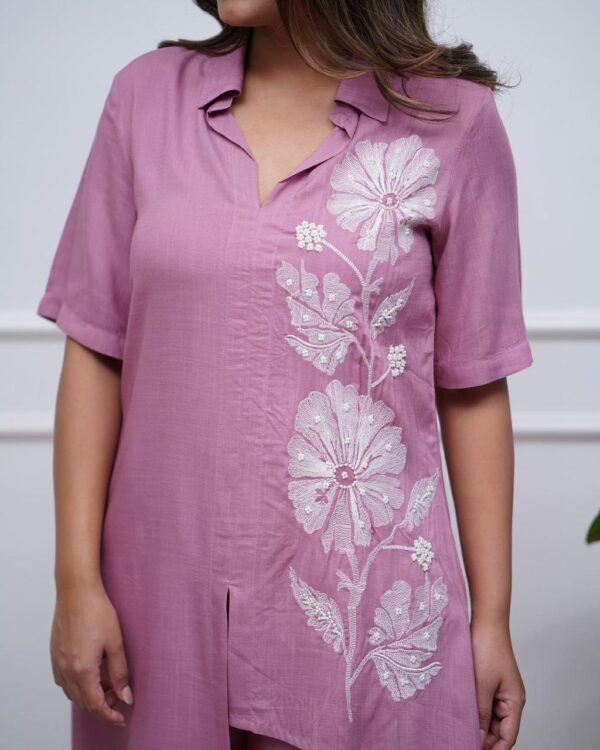 Trendy Cotton Cord Set with Thread Embroidery - Image 11