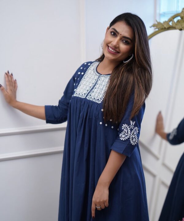 Easy Breezy Summer Cotton Pant Set with Embroidery Work - Image 4