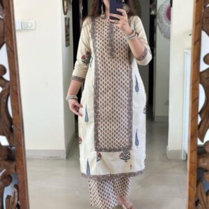 Designer Festive Wear Frock-Style Kurti with Pattern Pant  – Heavy Quality