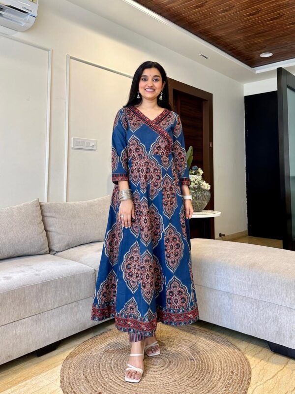 Heavy Cotton Printed Kurti Set with Pant & Dupatta - Image 7