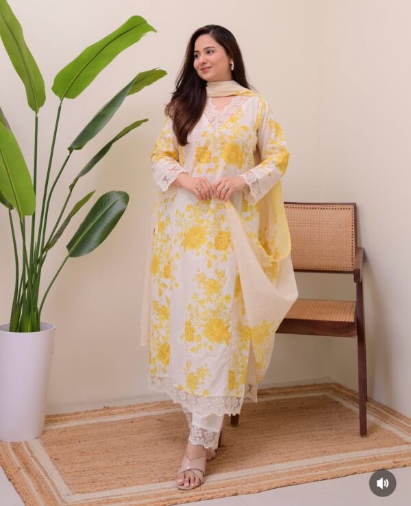 New Summer Collection - Heavy Less Work Cotton Suit - Image 5