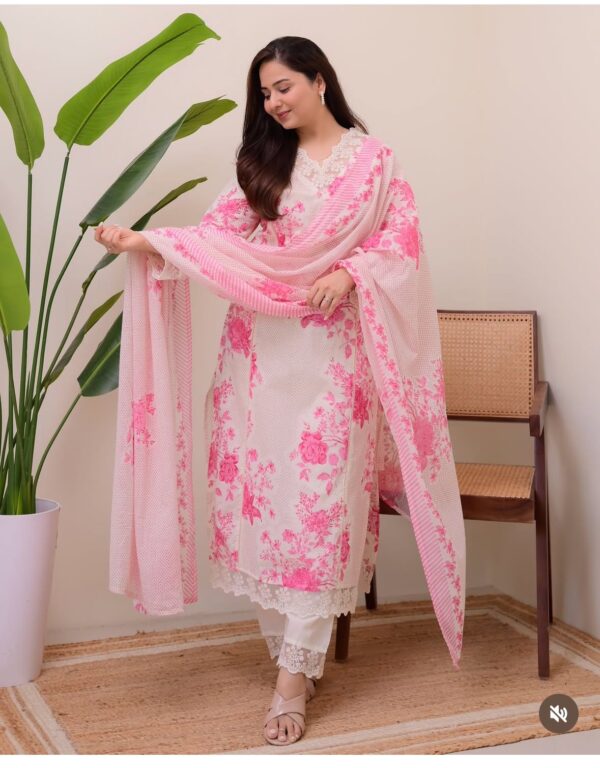New Summer Collection - Heavy Less Work Cotton Suit - Image 6