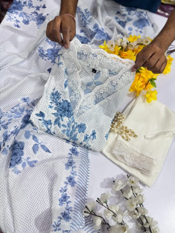 New Summer Collection - Heavy Less Work Cotton Suit - Image 2