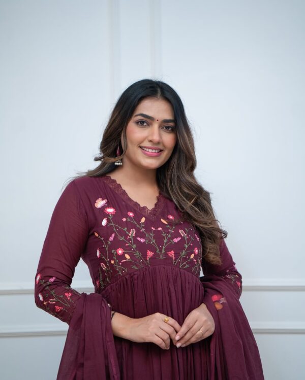 Strength Kurta Set – Embroidered Cotton Kurta with Pant & Printed Dupatta - Image 20
