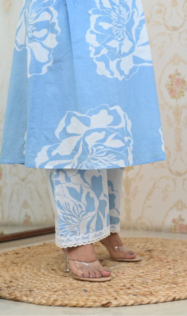 Dreamy Flared Cotton Suit Set – Elegant Traditional Wear - Image 13
